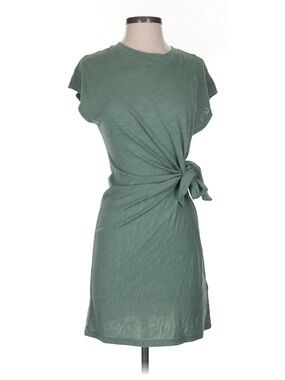 GAP Sage Green Mini Dress with Side Tie